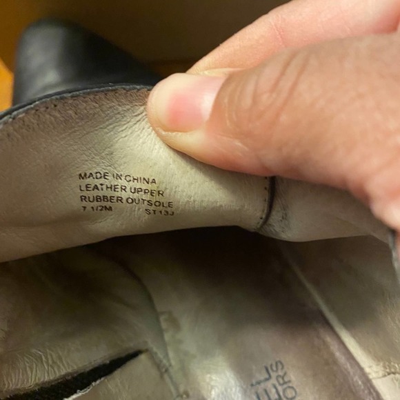 Michael Kors Ankle Strip & Zip Leather Boots Black - Picture 7 of 7